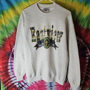 Lee Vtg Men’s Light Gray Eastview Church Graphic Crewneck Sweatshirt sz M